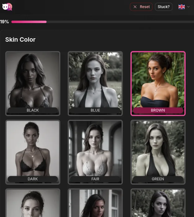 The Soulkyn character creation flow