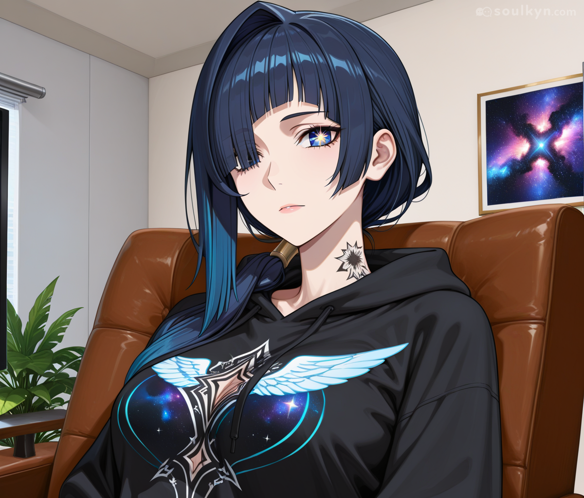 Character sitting example